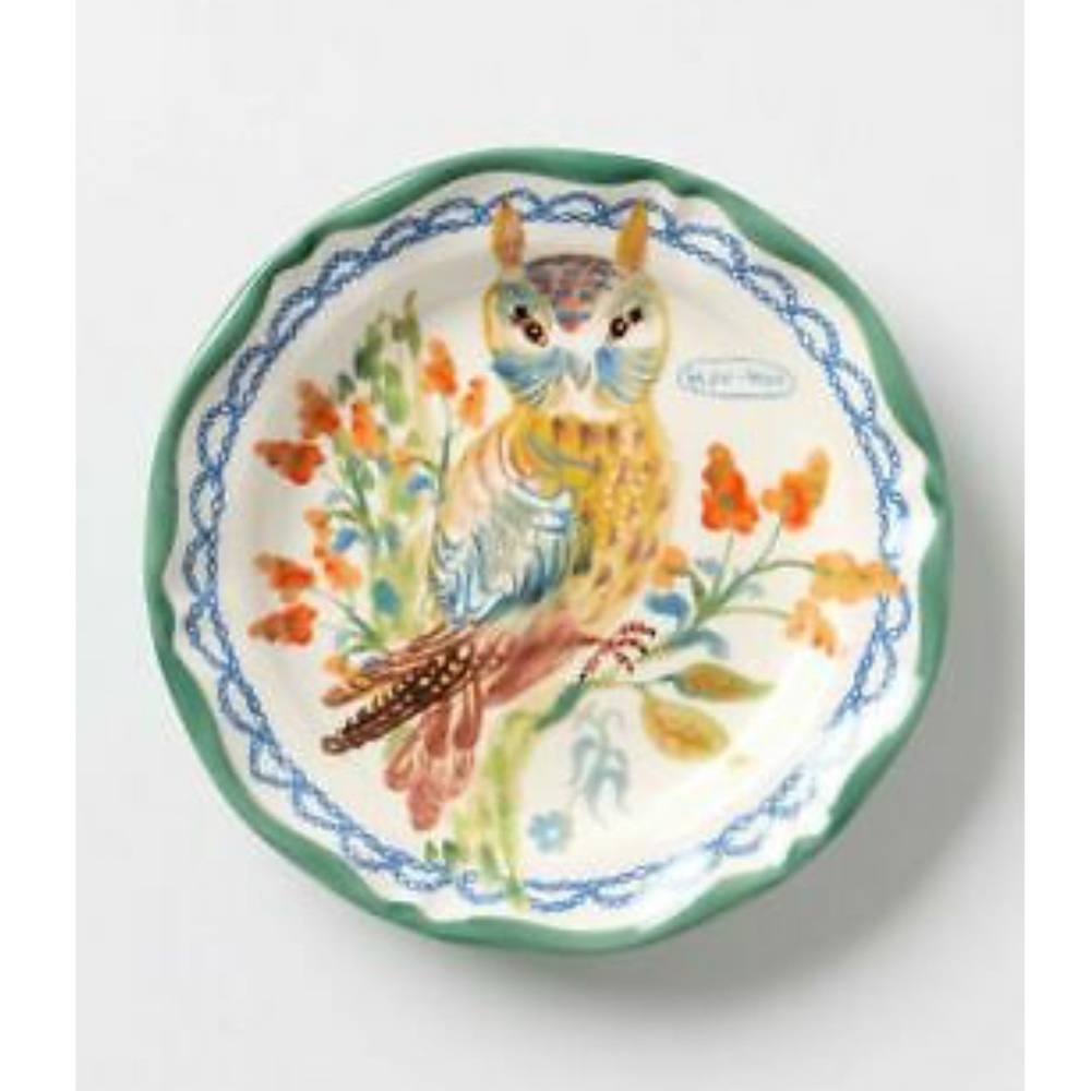 Nathalie Lete owl stoneware dinner plates